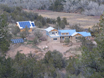 finished rammed earth residence