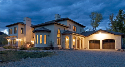 straw bale home under construction